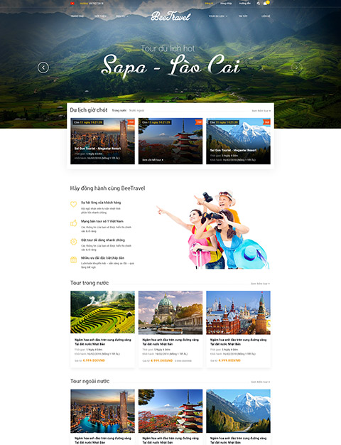Thiết kế website du lịch theo yêu cầu